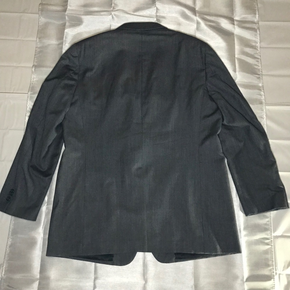 Tommy Hilfiger Mens 100% Wool Blazer Jacket Gray 2-Button Sport Coat XL 50 - Picture 2 of 11